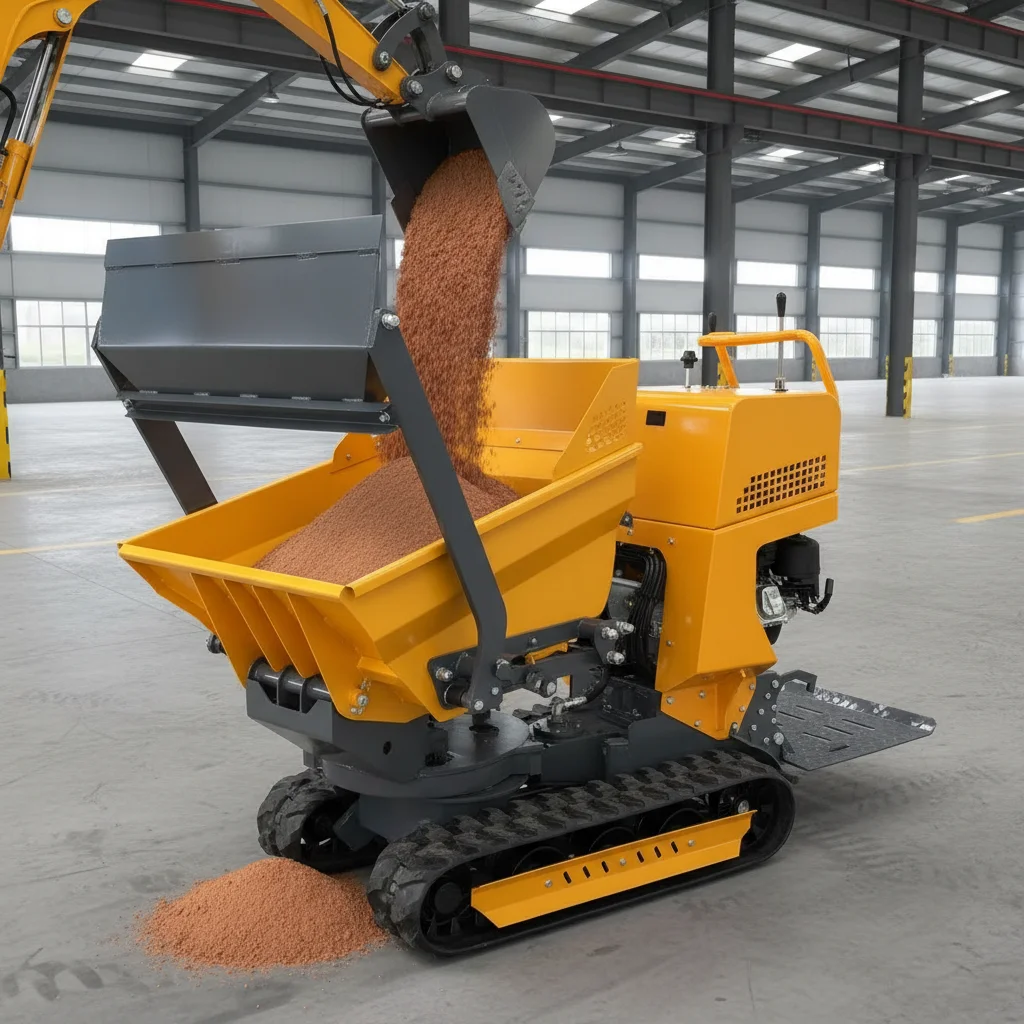 

Small Crawler Dumper 1000kg EURO 5 EPA Heavy Duty Fast Delivery Hot Sale