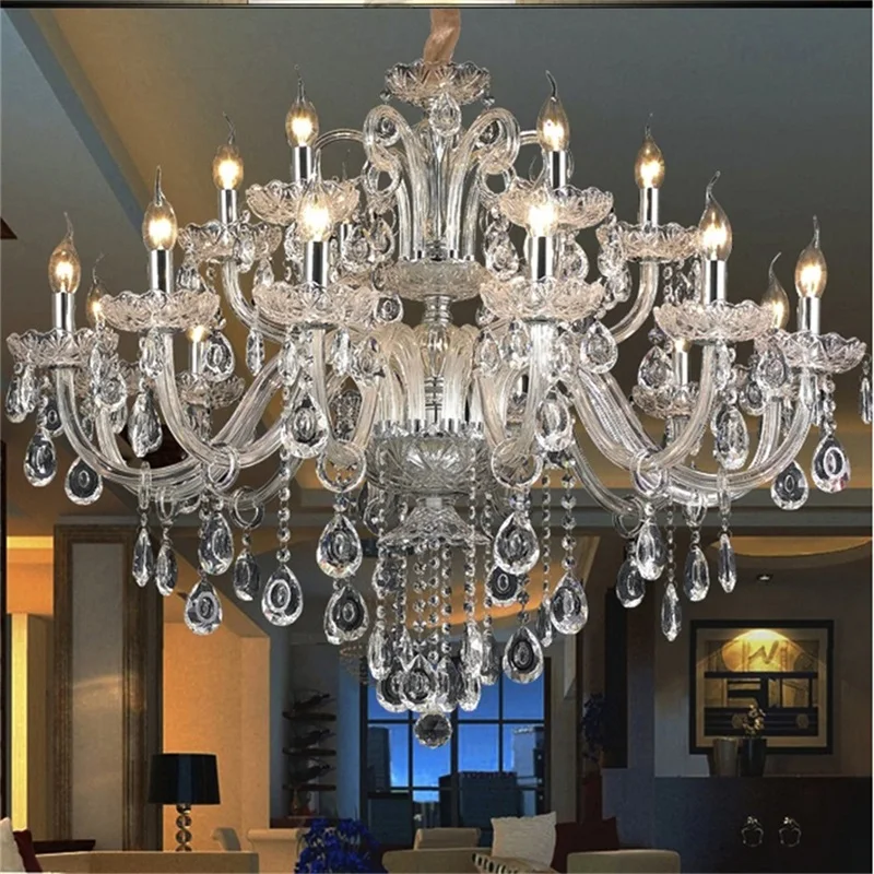 

TEMAR Postmodern Chandelier Lamp Luxury Candle Pendant Light Crystal LED Fixtures for Home Parlour Hall Meeting Room