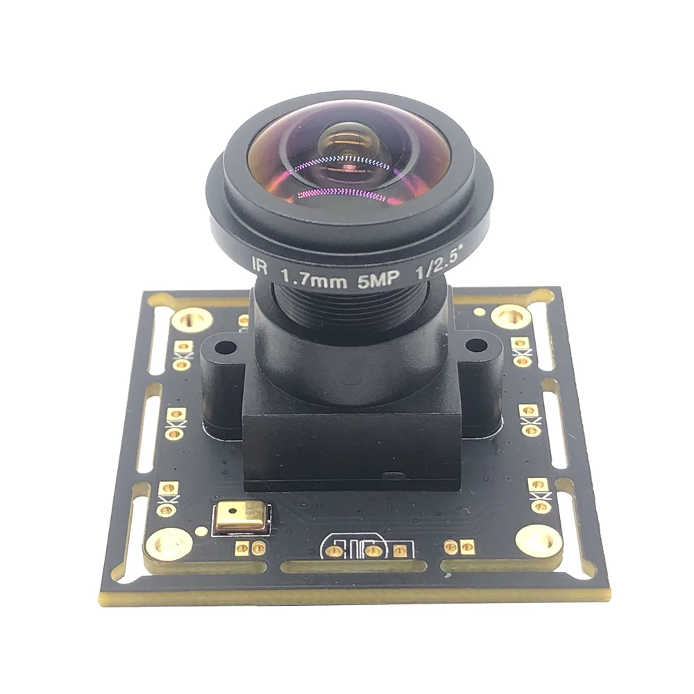 180° Wide-angle 2MP fish eye USB Camera Module 1080P MJPEG 60fps High Speed Linux UVC Webcam Surveillance Microphone