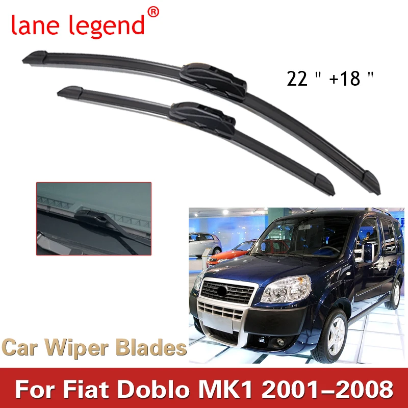 Car front Windscreen Wiper Blade For FIAT Doblo MK1 2001 2002 2003 2004 2005 2006 2007 2008 Hook Type