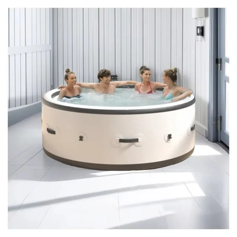 

STLF Popular Inflatable Hot Tubs 6 Person Round Shape Outdoor Spa Tubs Massage 4 Person Garden Leisure Spa Hot Tub Inflatable
