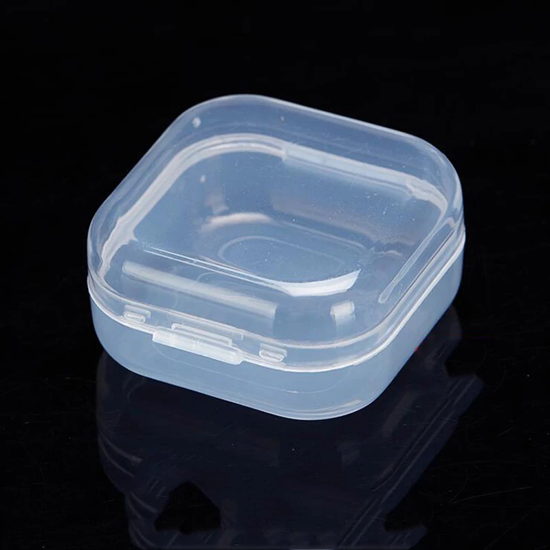 5pcs Mini Small Case PP Transparent Plastic Storage Box Pack boxes DIY Making Screw Parts Manicure Nail Material Accessories