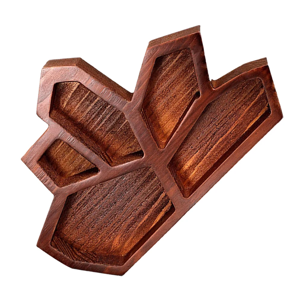 

Crystal Shape Wood Tray Natural Stone Storage Case Jewelry Display Plate For Bracelets Beads Crafts Home Decor Organizer
