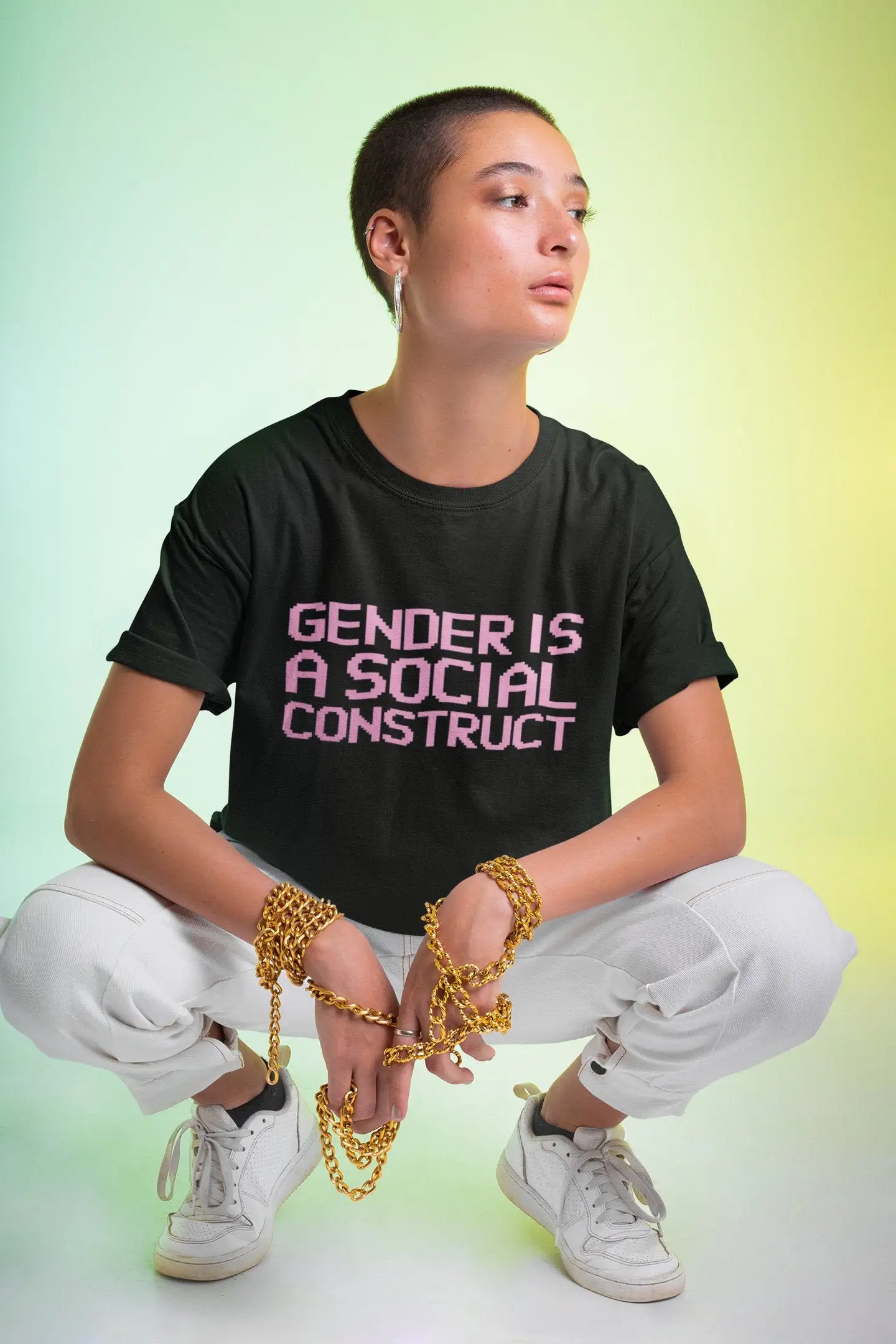 Gender is a social Construct T shirt non conforming binary Genderfluid Genderqueer