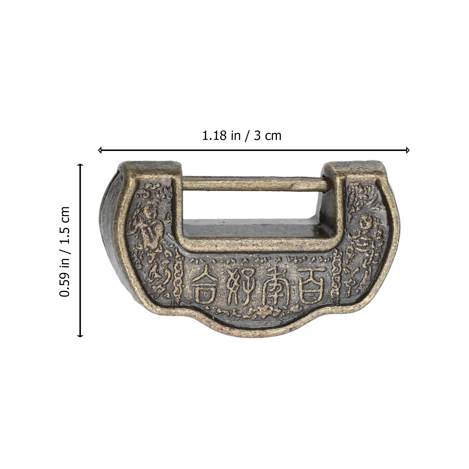 

2pcs Retro Copper Vintage Decorative Locks Mini Jewelry Box Gift Box Lock Suitcase Lock Zinc Alloy Material