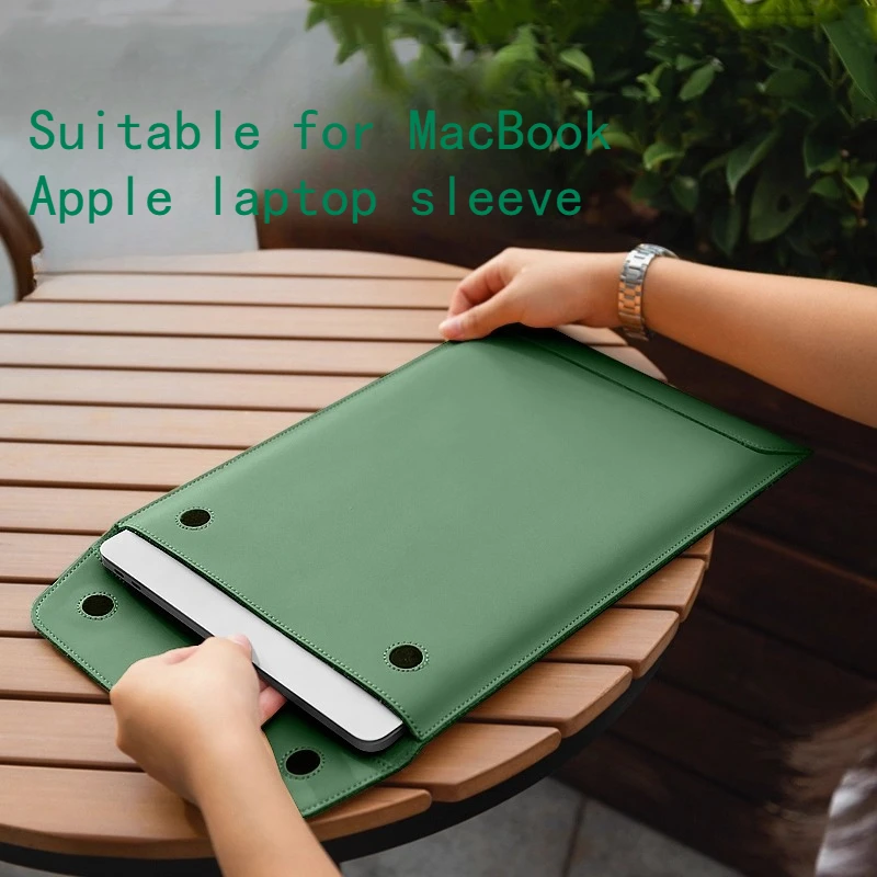 

13.6-inch leather laptop sleeve, suitable for Apple MacBook laptop, MacBook Pro 13-inch, Air 13.3-inch leather protective case,
