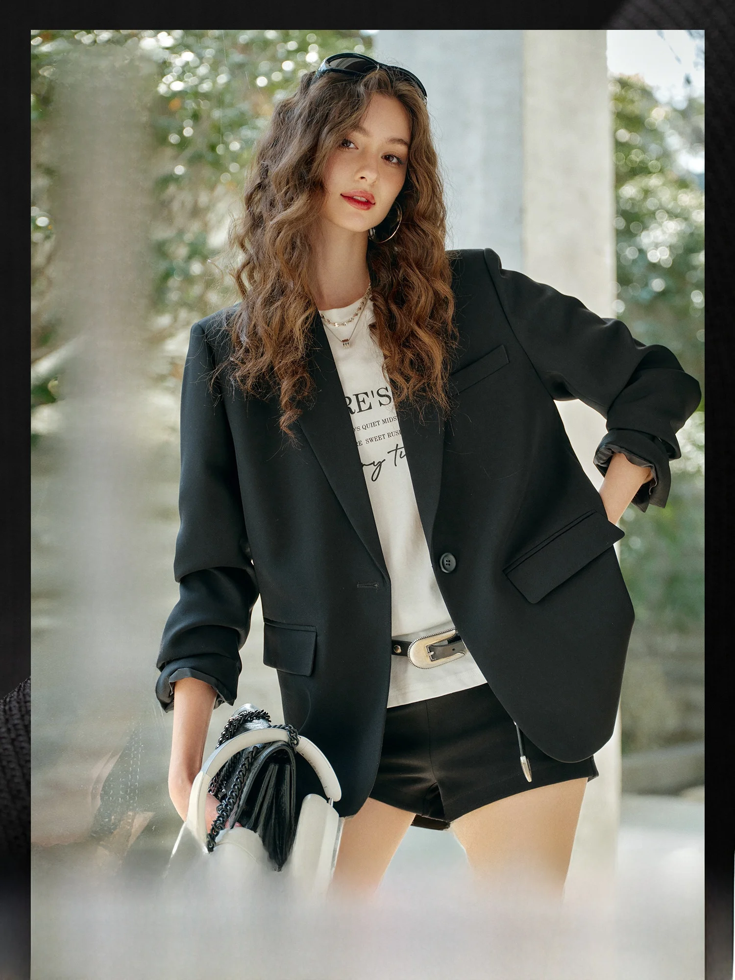 

Женский повседневный пиджак Naguagu с лацканами, на пуговицах, с длинным рукавом, стандартный крой, модный, новинка ранней весны 2025