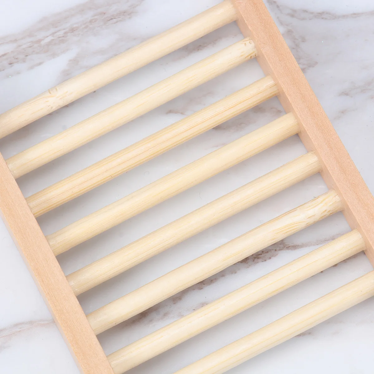 

6pcs Wooden Holder Premium Eco Friendly Drainage Design Keeps Soap Dry Bathroom Sink Travel Kitchen Soap Case Tray