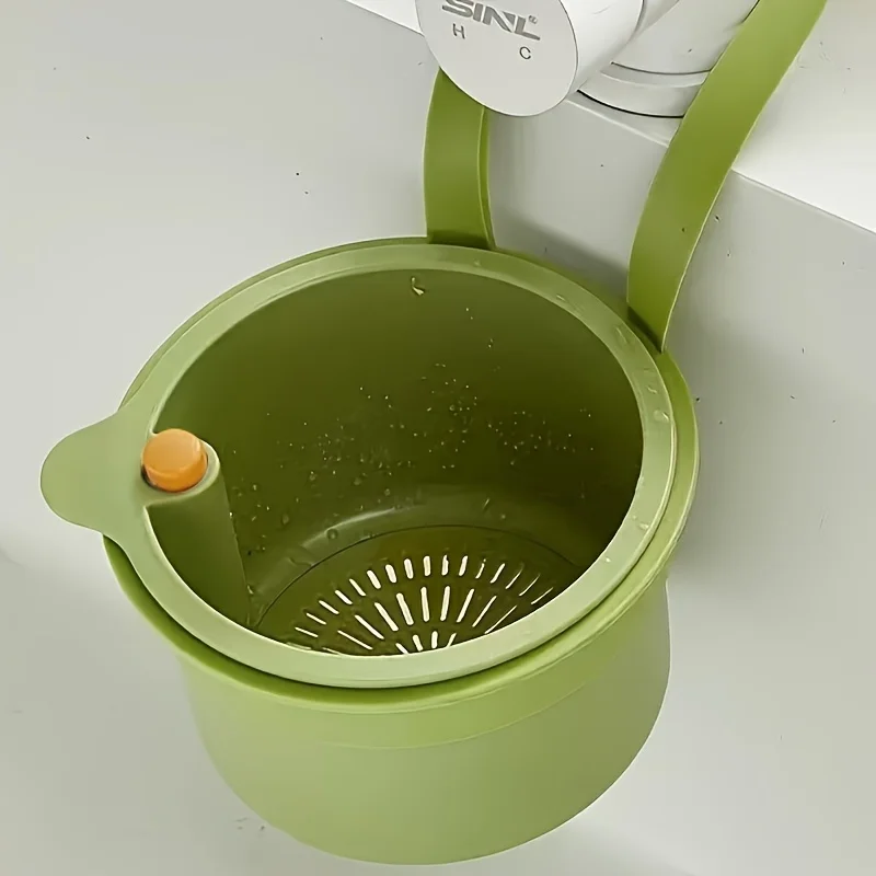 

Self-Cleaning Push-Type Sink Strainer Basket - Automatic Food Waste Drain Basket with Removable Bottom, Easy Installation