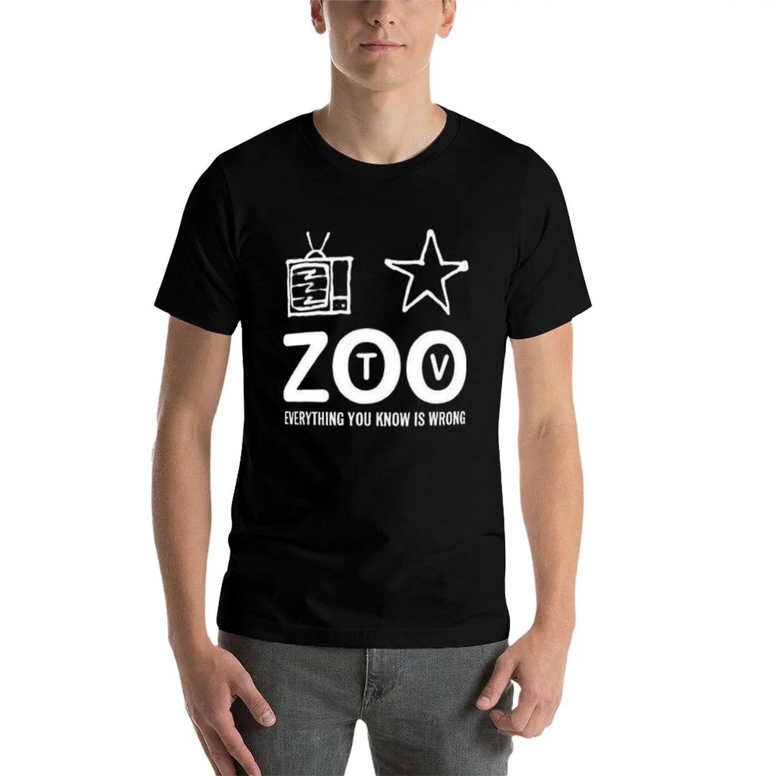تي شيرت U2 ZOO TV BY ABEL 2017 تي شيرت عتيق جرافيك تي شيرت جرافيك تي شيرت جرافيك تي شيرت للرجال قطن