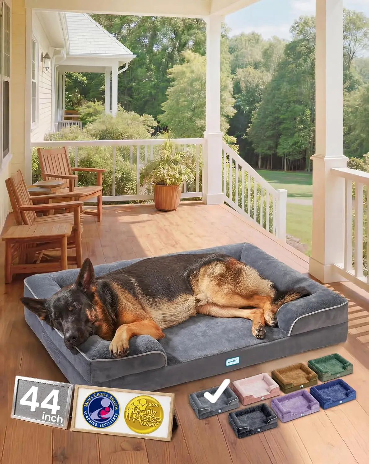 

Orthopedic Dog Bed Couch Big Cat Sofa for Extra Large Sized Pets with Memory Foam Machine Washable Waterproof Removable Cover