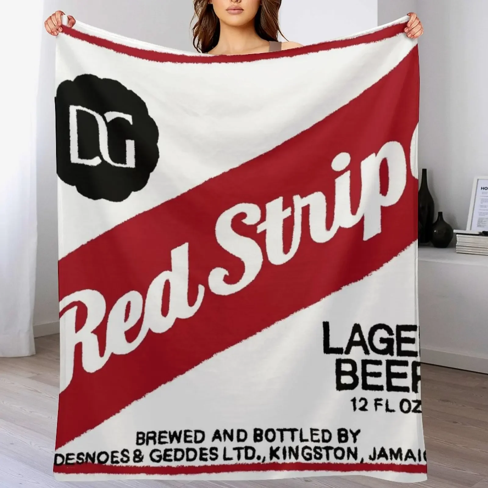 

Red Stripe POP Throw Blanket Multi Purpose Soft Warm Blanket for Home Travel