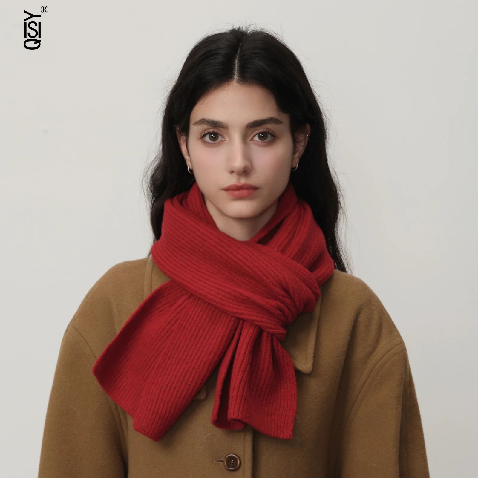 Bufanda de lana de punto cálida de nuevo estilo coreano de invierno, bufanda y cuello de mujer suaves, cómodos y de moda