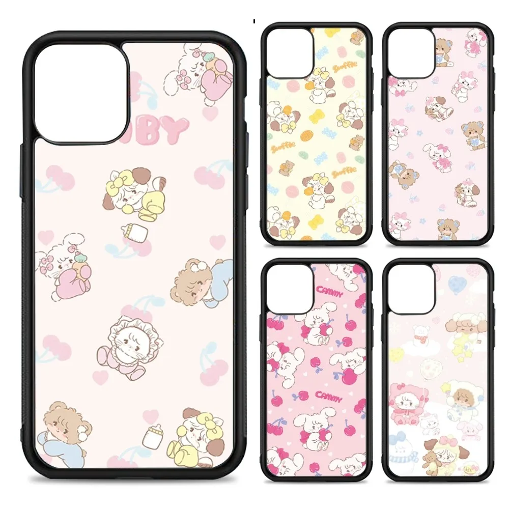 Japanese Cartoon Animals M-Mikko Phone Case Silicone PC+TPU For Samsung S10 20 30 22 23 24 Plus Lite Ultra Cover