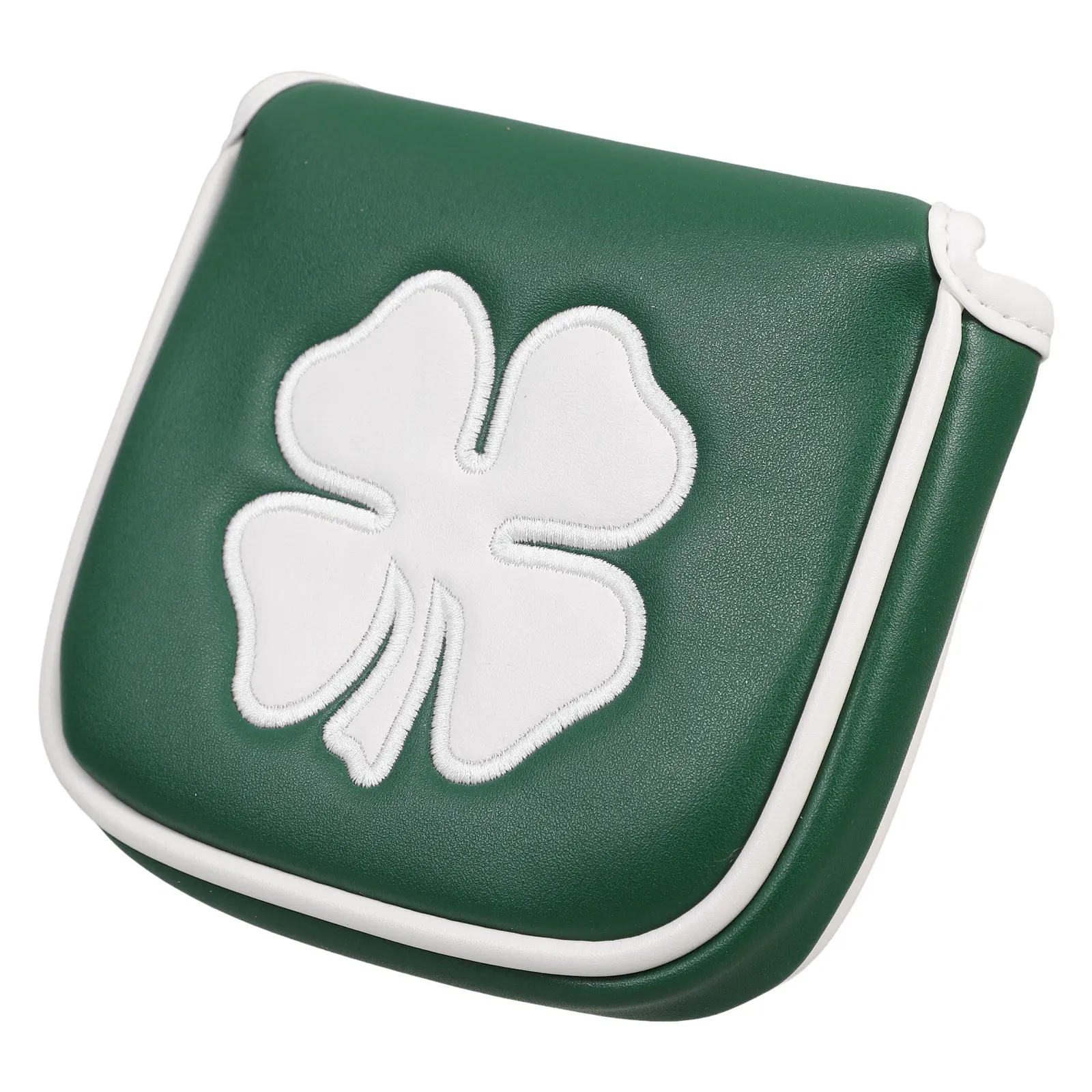 1pcs Golf Putter Cover Mallet Club Protector Green Retro Design Durable PU Square Head Cover Golfs Supplies