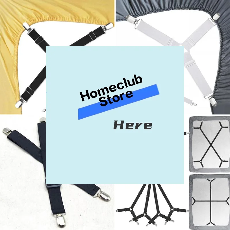 Bed Sheet Holder Adjustable Elastic 12Clips Fixed Holder Mattress Clip Fasteners Cover Blankets Grippers Non-Slip Strap