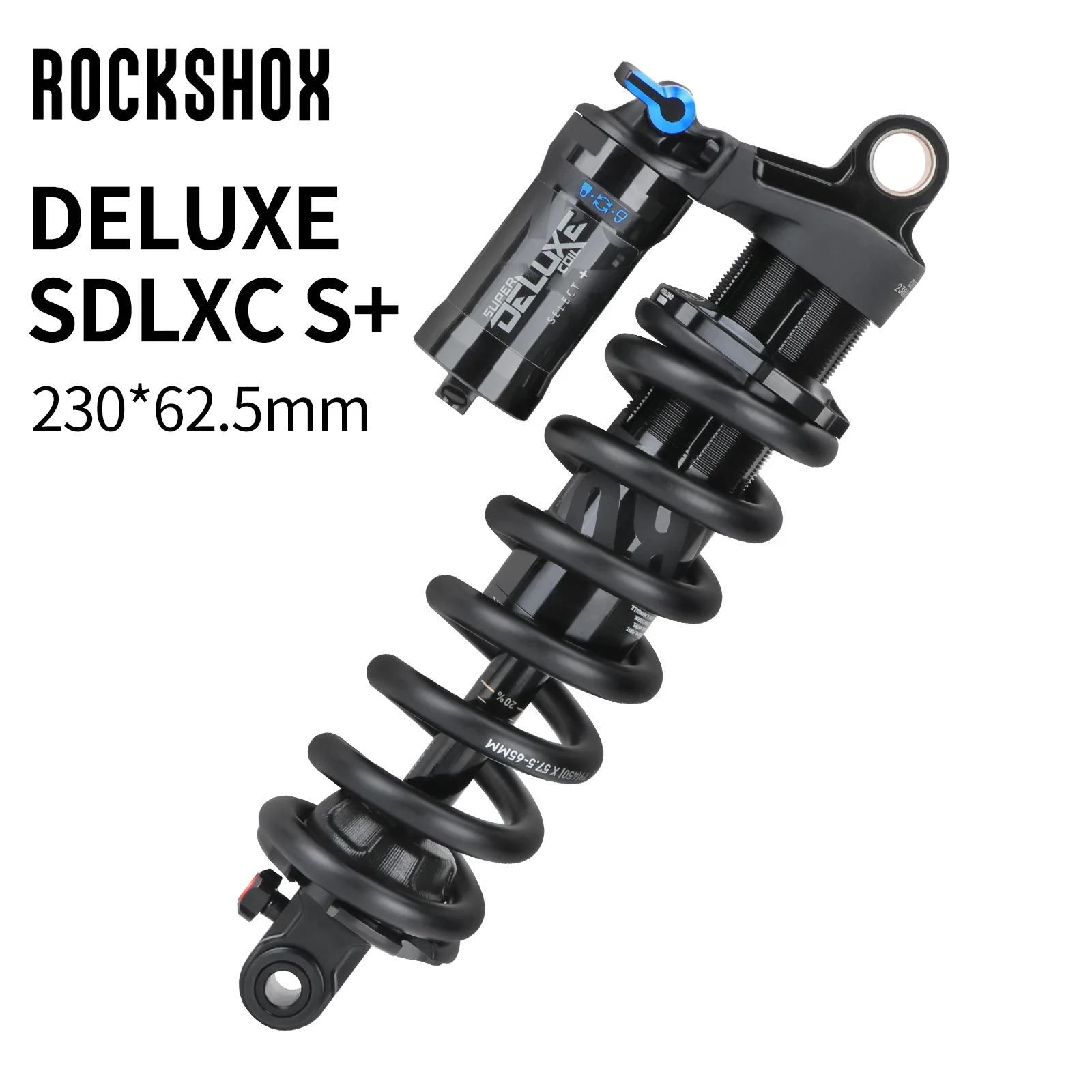 DELUXE SDLXC shock absorber, mountain spring 230*62.5mm shock absorber, turtle and rabbit adjustment lock scooter shock absorber