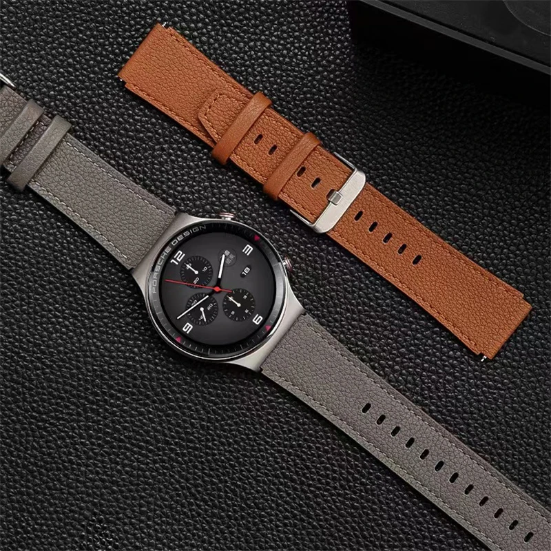 22mm Leather Strap for Huawei Watch GT2 GT3 Pro 46MM Strap Wristband for HUAWEI WATCH GT 3 Pro 46mm GT Runner Smart Watch Band