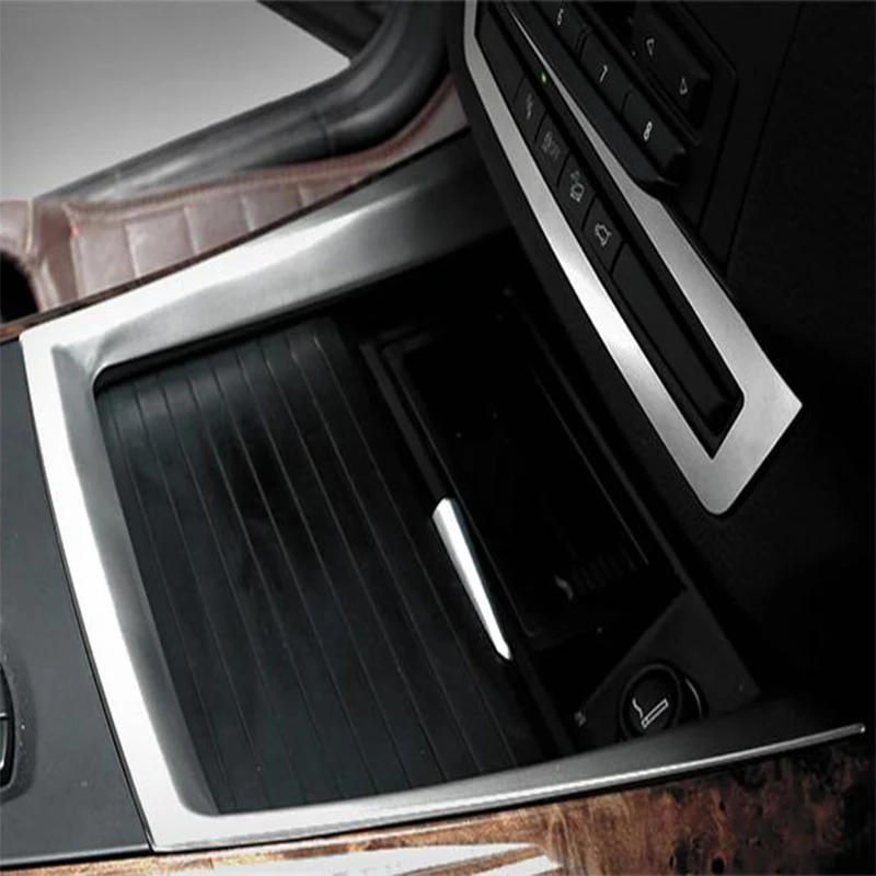 Car Styling Center Console Water Cup Holder Cover Frame Decoration Trim For BMW X5 X6 E70 E71 Interior Sticker Auto Accessorries
