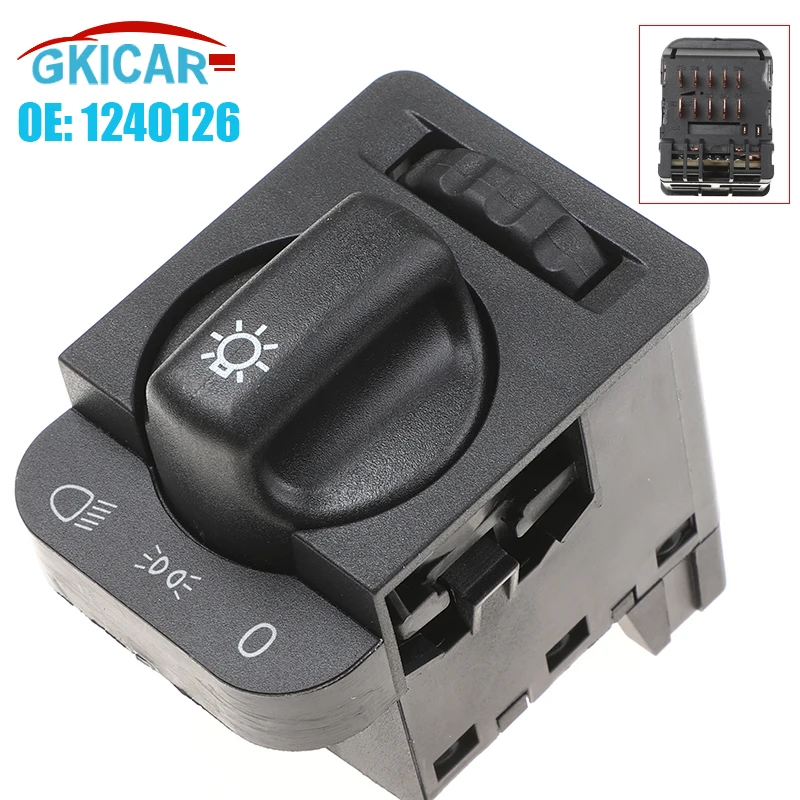 1240126 10 Pins Headlight Lamp Knob Control Switch 90213283 For 1986-2001 Opel Astra F calibra Omega Vectra A Corsa B tigra