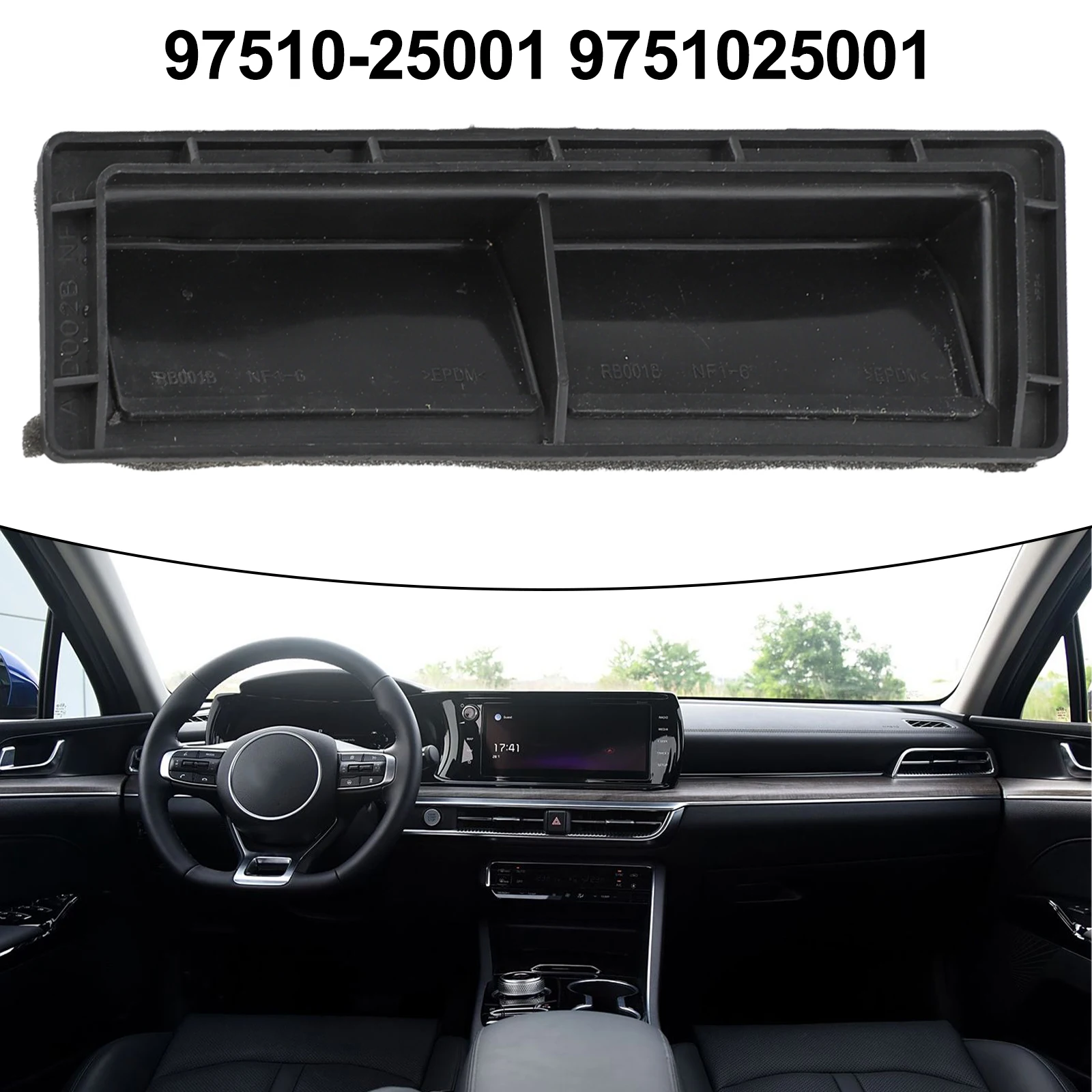 فتحة تهوية اللوحة الخلفية للسيارة Hyundai لمخرج هواء كيا 97510-25001 9751025001 أجزاء داخلية لوحة منفذ شبكة تنفيس الهواء #1