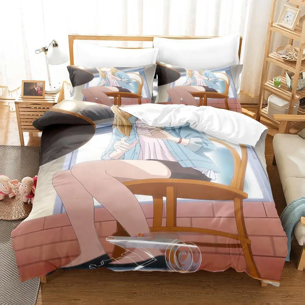 My Love Story with Yamada-kun at Lv999 Bedding Set Single Twin Full Queen King Size Bed Set Adult Kid Bedroom Duvet cover Sets