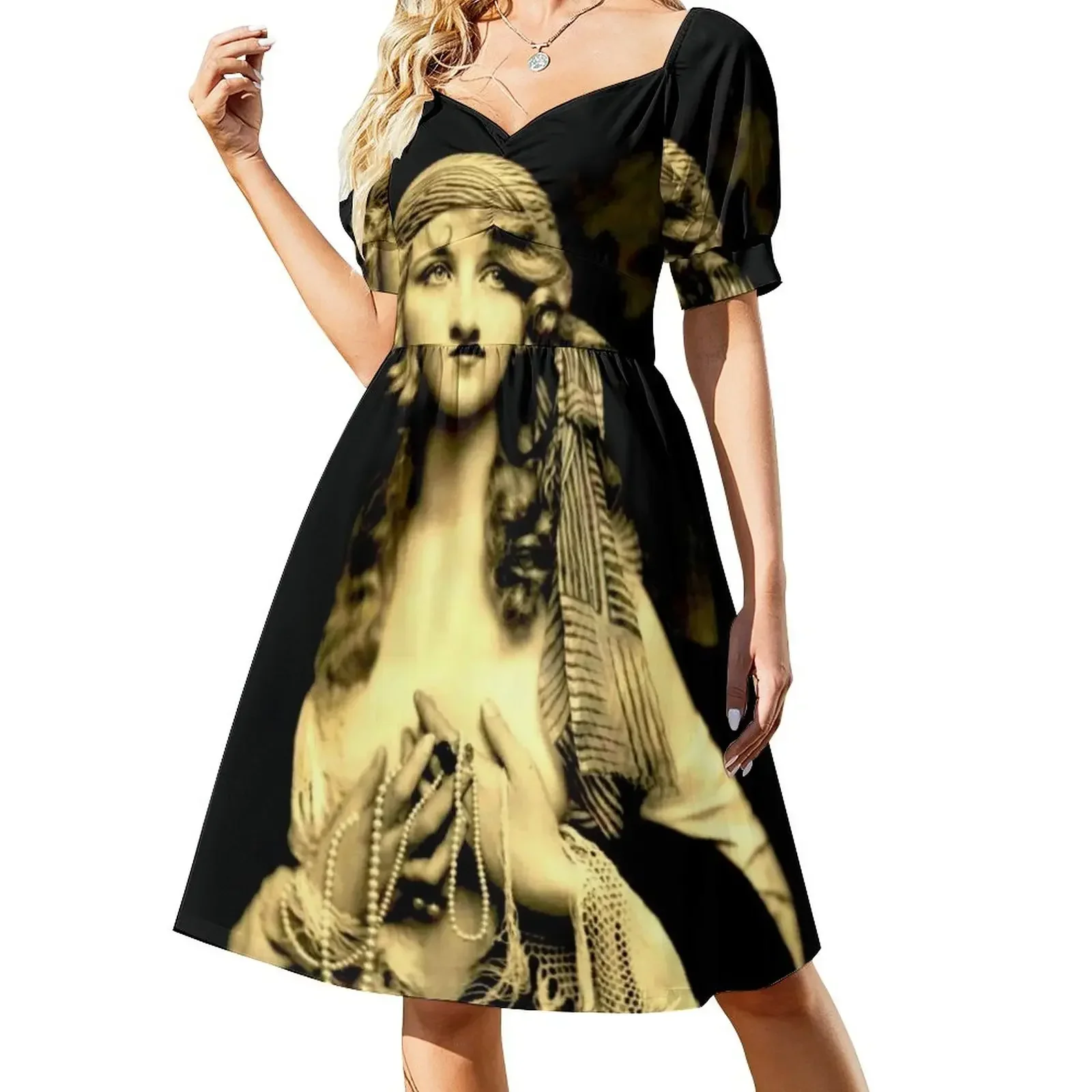 

ZIEGFELD GIRL : Vintage 1920 Flapper Advertising Print Short-Sleeved Dress summer dresses summer dresses ladies 2025 Dress