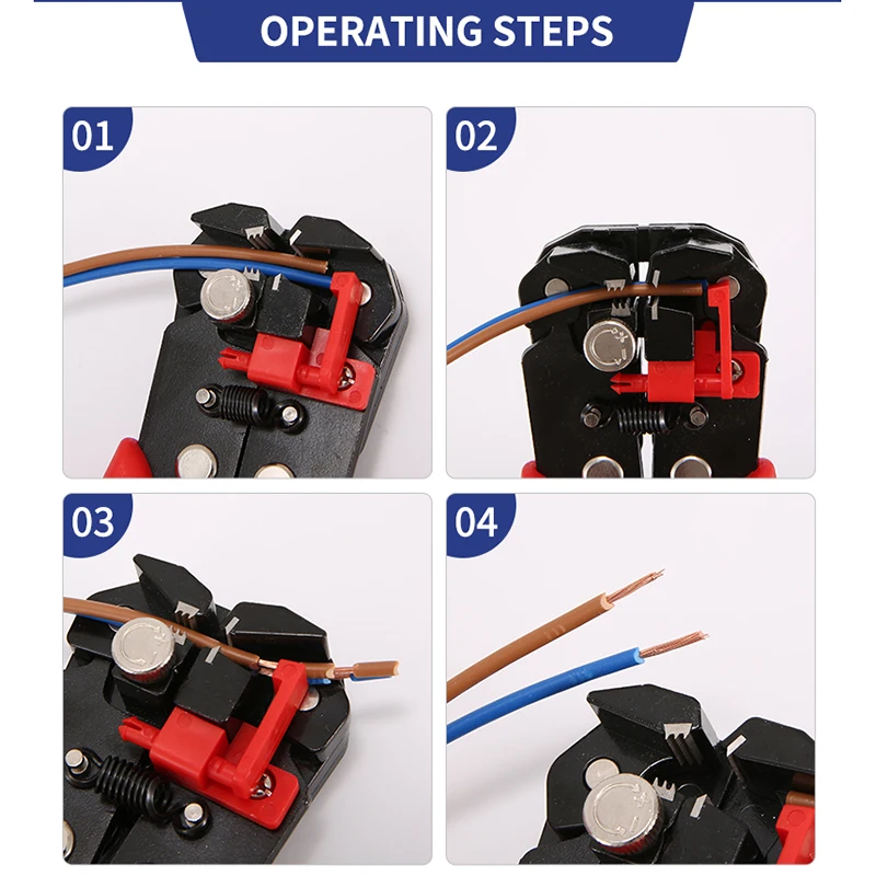 XIONGISOLAR Crimper Cable Cutter Adjustable Automatic Wire Stripper Multifunctional Stripping Crimping Pliers Terminal Hand Tool