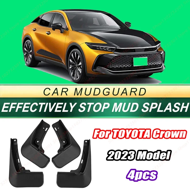 For TOYOTA Crown 2023 Model 4PCS Front Rear Mud Flaps Splash Guards Fender Mudguards Auto Accessories