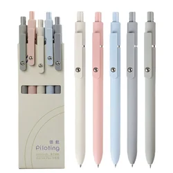 5/1pcs Morandi Colour Gel Pens Soft Touch Quick Dry Smooth 0.5mm Gel Ink Pen For School Student Writing Stationery Supplies