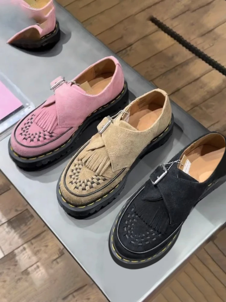 

Women's Thi Bot Flats Brown Casual oes Easy Wear Large Head Faionable Leather oes Comfortable All Size