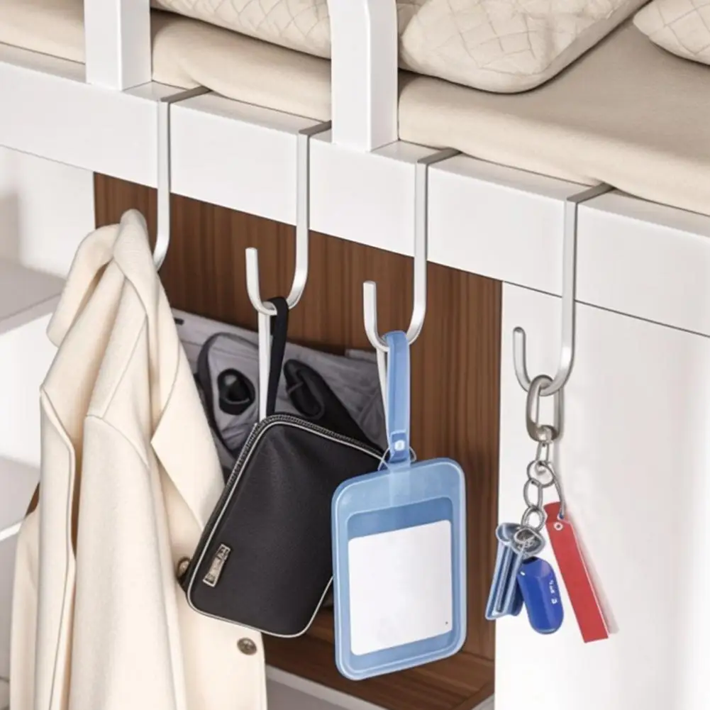 

Load-bearing Door Hooks Set of Over-cabinet Hooks for Clothes Towels Strong Load-bearing Hangers for Closet Wardrobe Doors Easy