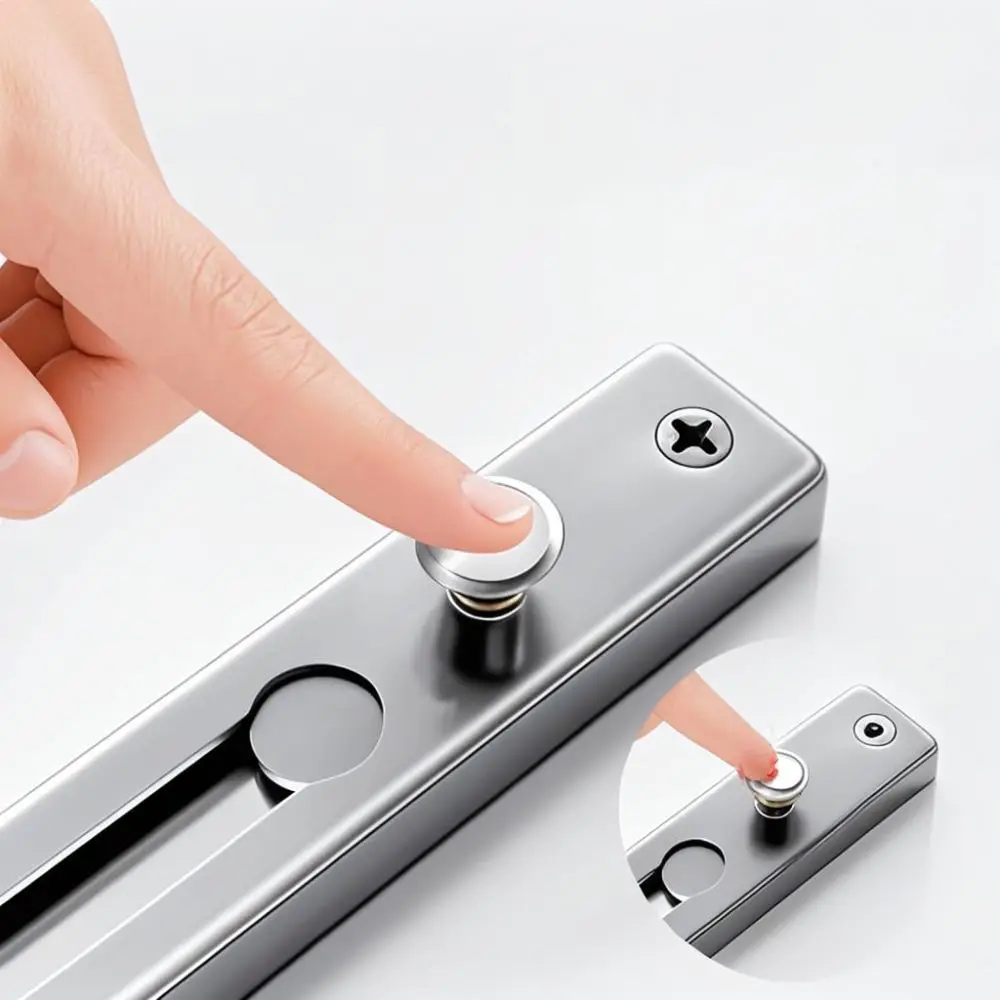 Anti Theft Door Chain Guard Lock Stainless Steel Bolt Punch Free Latch For Home Hotel Apartment Security Hardware Kit