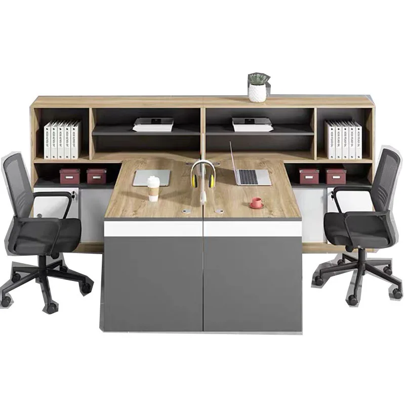 

Screen office desk and chair combination, office booth, simple office furniture