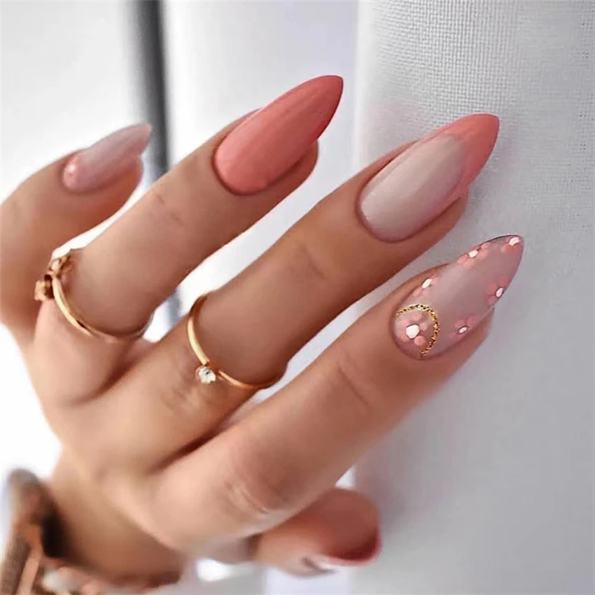 24 Stück Tropfen Rosa Lila Mädchen Dekoration Künstliche Nägel Kunst Künstliche Acryl Ballerina Drücken Sie auf Nägel Set Abnehmbare Falsche Nagelspitzen