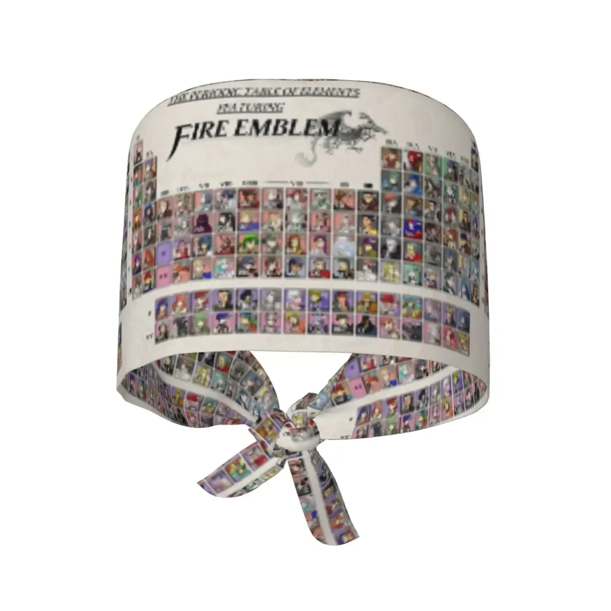 Periodic Table Fire Emblem Scrub Hat Doctor Working Surgical Cap Men Women Adjustable Nursing Caps for Dentist