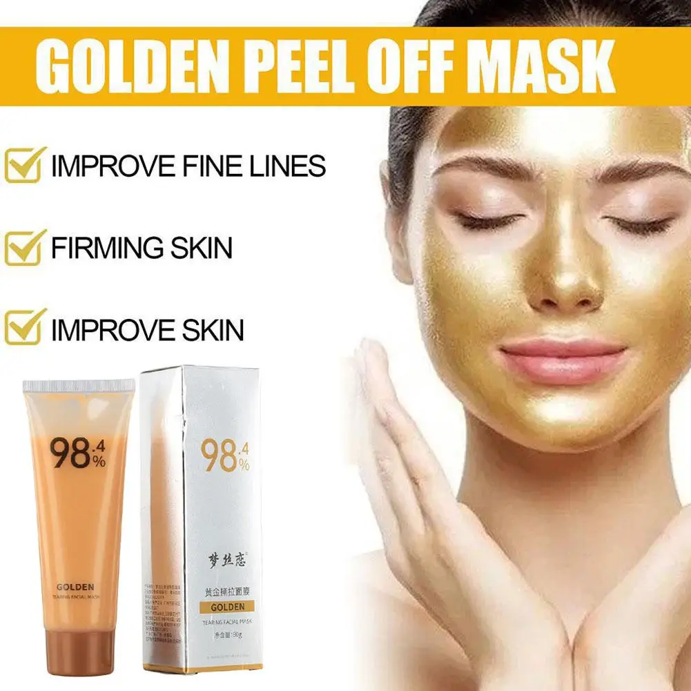 New High-end Gold Rip-Off Mask Anti-Wrinkle Anti-Aging Tightening Reduction Lines Ift Blackheads Cleansing Fine Deep Pore J7I3