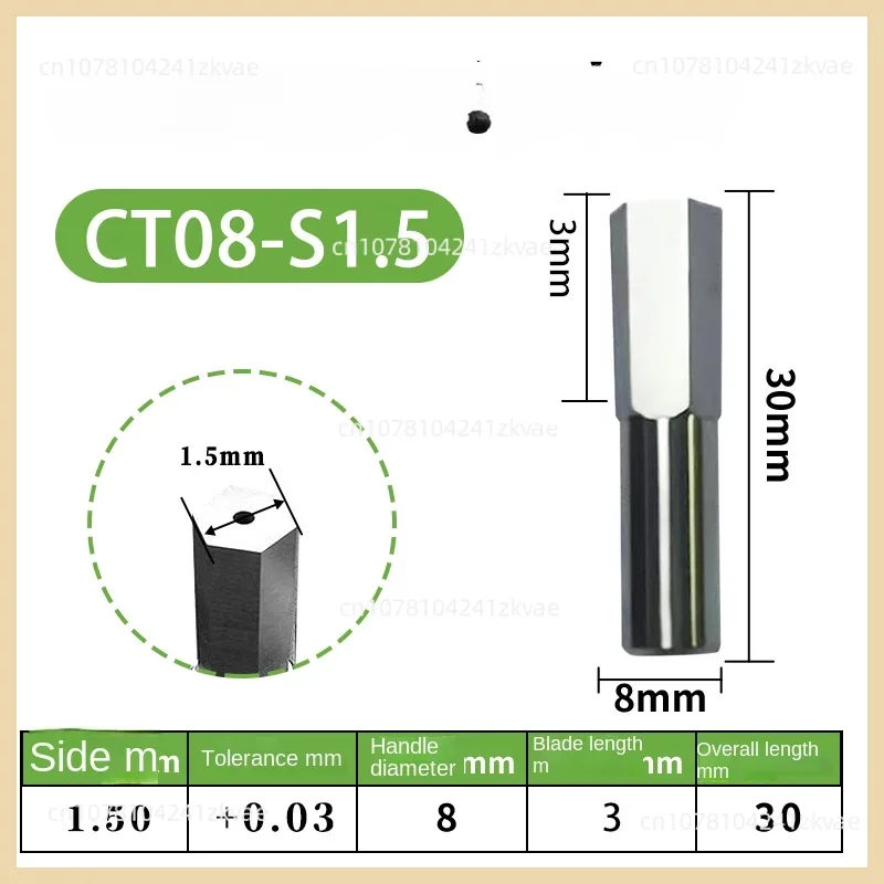 Inner Hexagon Rotary Broaching Punch Head Hex Rolling Burnishing Cutter Head Tool 16 Shank Rotary Broach Punching Tool