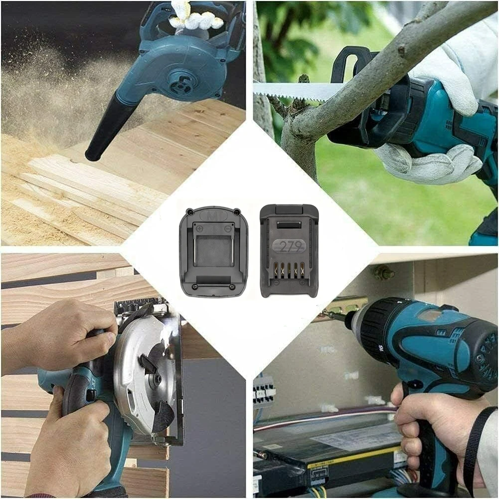 

Адаптер-преобразователь для аккумуляторов Makita, Milwaukee M18, Dewalt 20V, Parkside 21V, для преобразования литий-ионных аккумуляторов в электроинструменты.