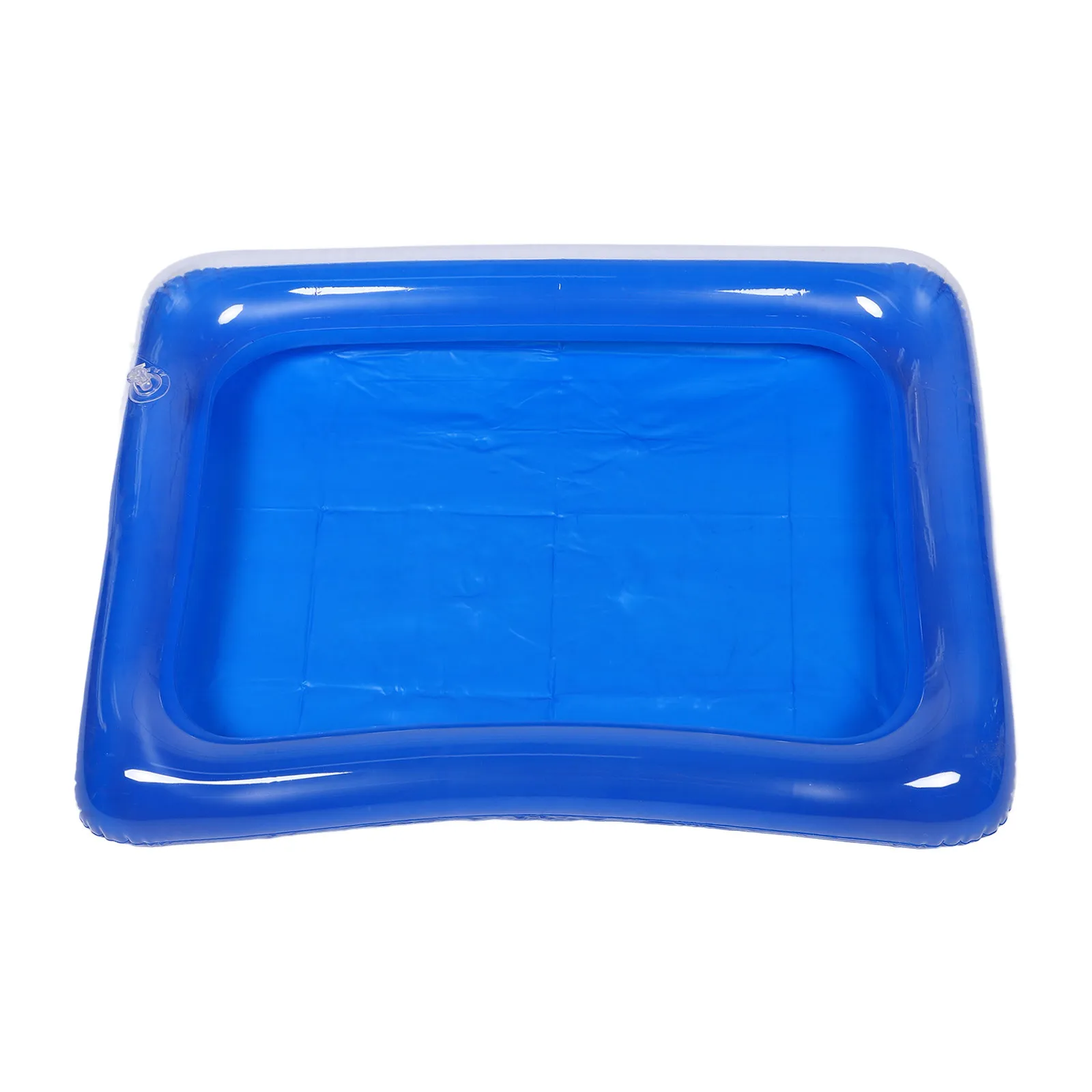 Home Use Inflatable Sandbox for Kids Quick Setup No Spill Design Educational Sand Play Mat for Toddlers and Preschoolers Blue