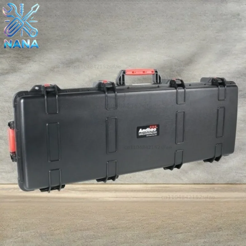 Instrument Equipment Long Tool Case Strong Durable Waterproof Dustproof Tool Packaging Case Outdoor Portable Non-slip Handle Box