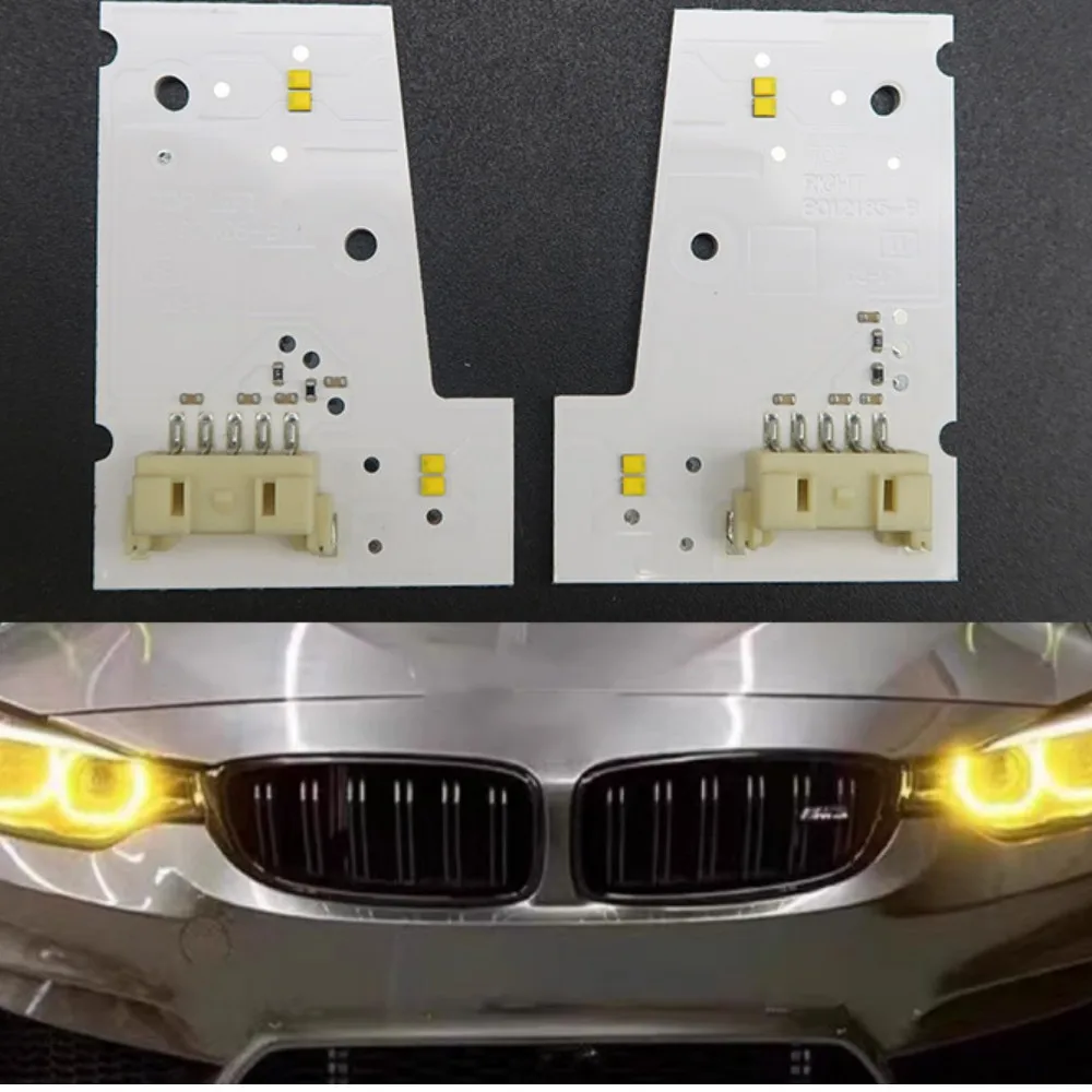 NEW Headlight DRL Module Daytime Running Light Yellow Color OE# 63117493227 63117493228 For BMW M3 F80 F32 F82 M4 F36 2017- 2020