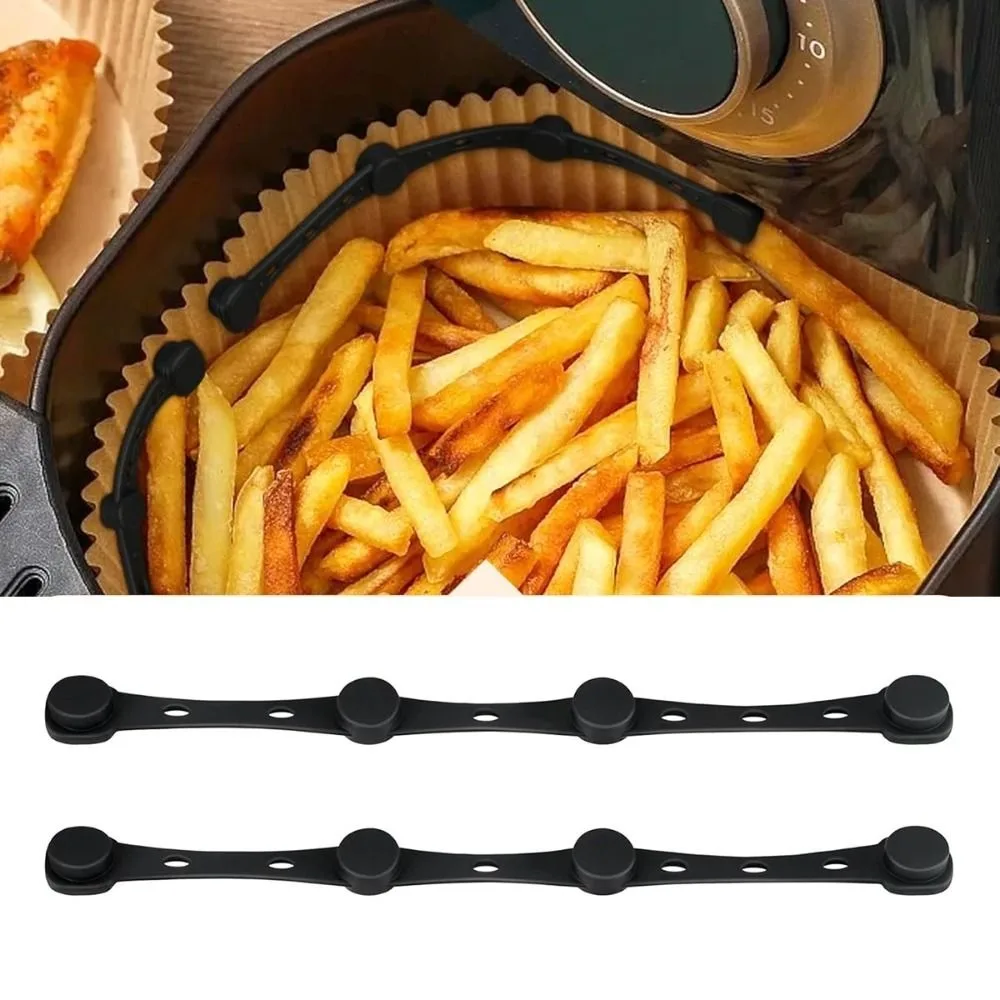 2 Set Heat-resistant Air Fryer Magnetic Silicone Clip Reusable Removable Air Fryer Magnet Buckle Non-Scratch