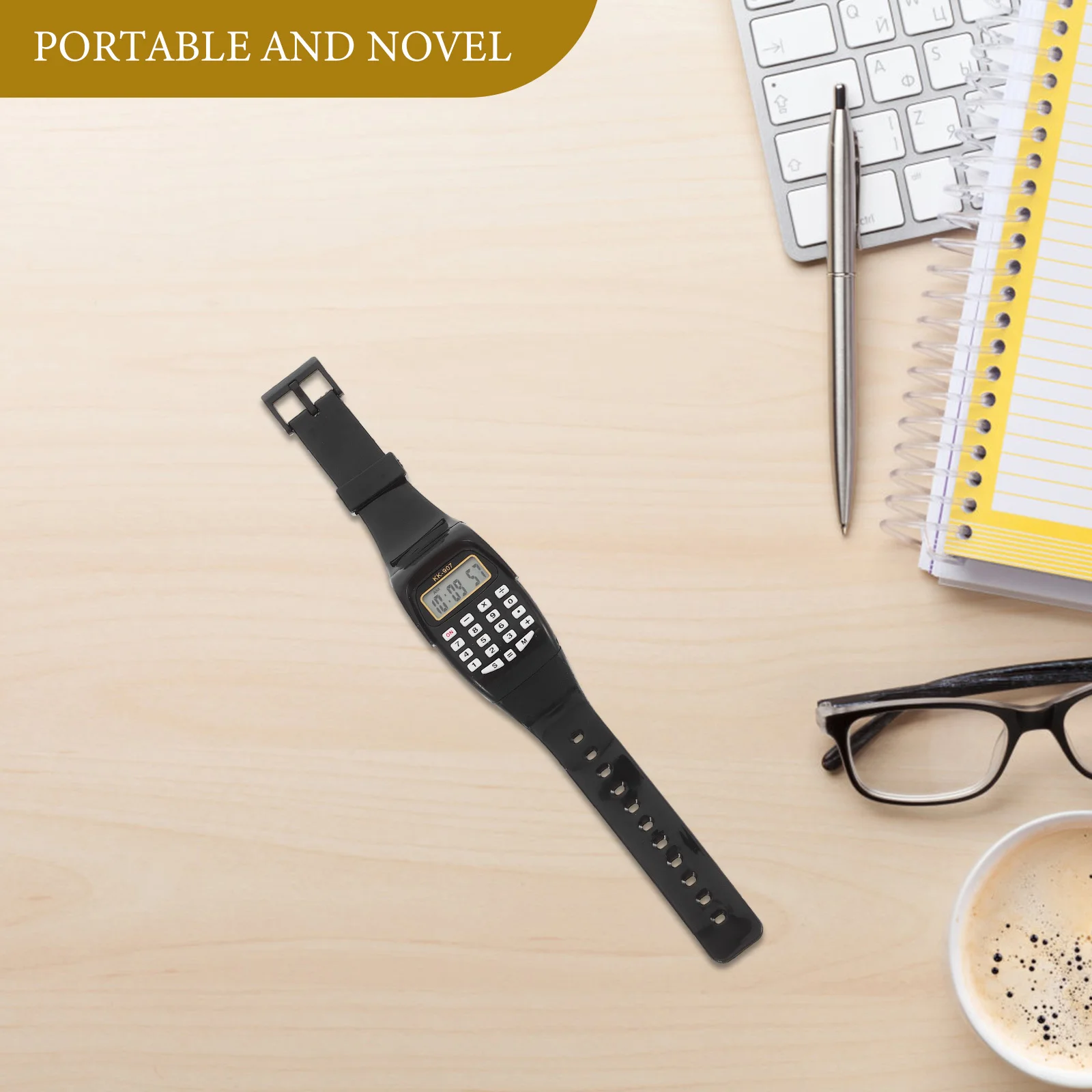 2Pcs Kids Calculator Watch with Math Function Creative Wearable Gadget for Children Learning Tool Green