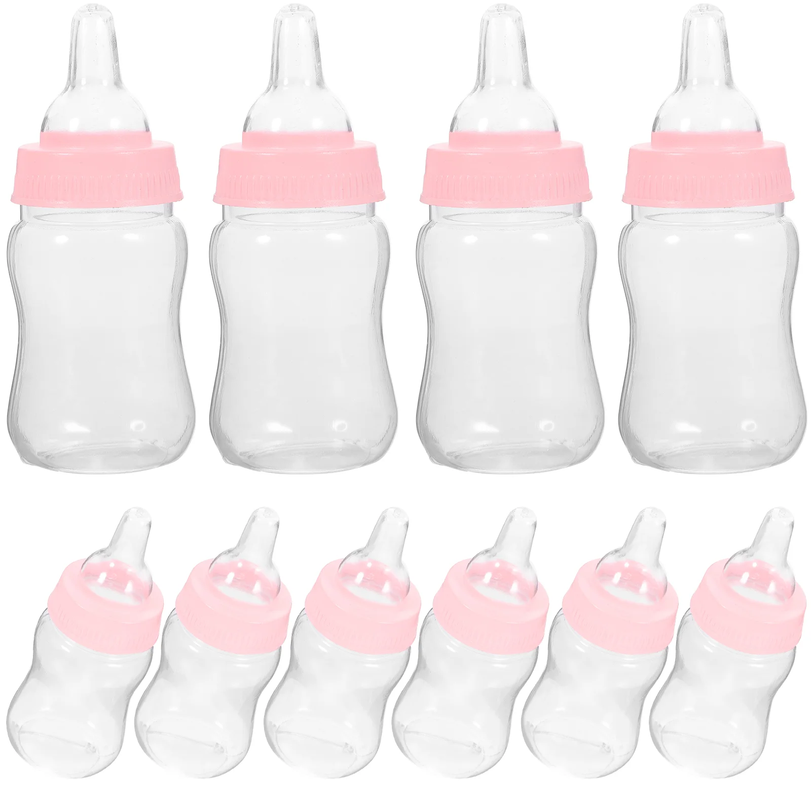 12pcs Feeder Type Mini Candy Bottle Gift Box Baby Shower Favors (Pink) Baby shower box Baby shower gift box