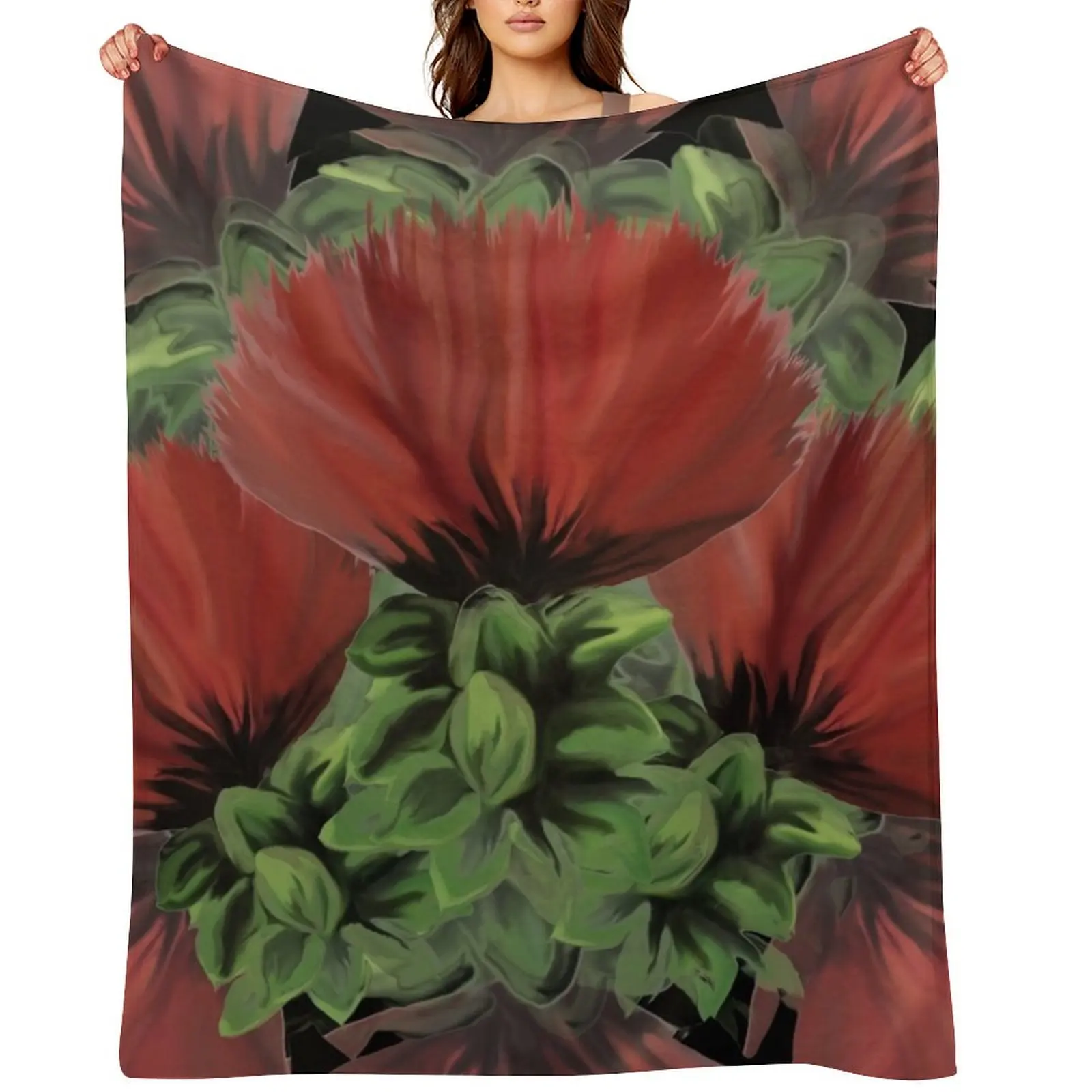 

Lei of Lehua Throw Blanket Softest Soft Plaid valentine gift ideas Bed Blankets