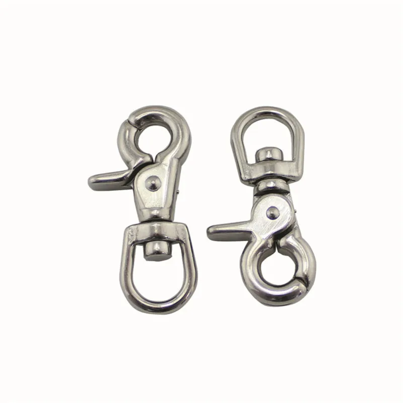 10PCS Stainless Steel 316 Swivel Spring Eye Snap Trigger Clip Hook 65mm Snap Hook