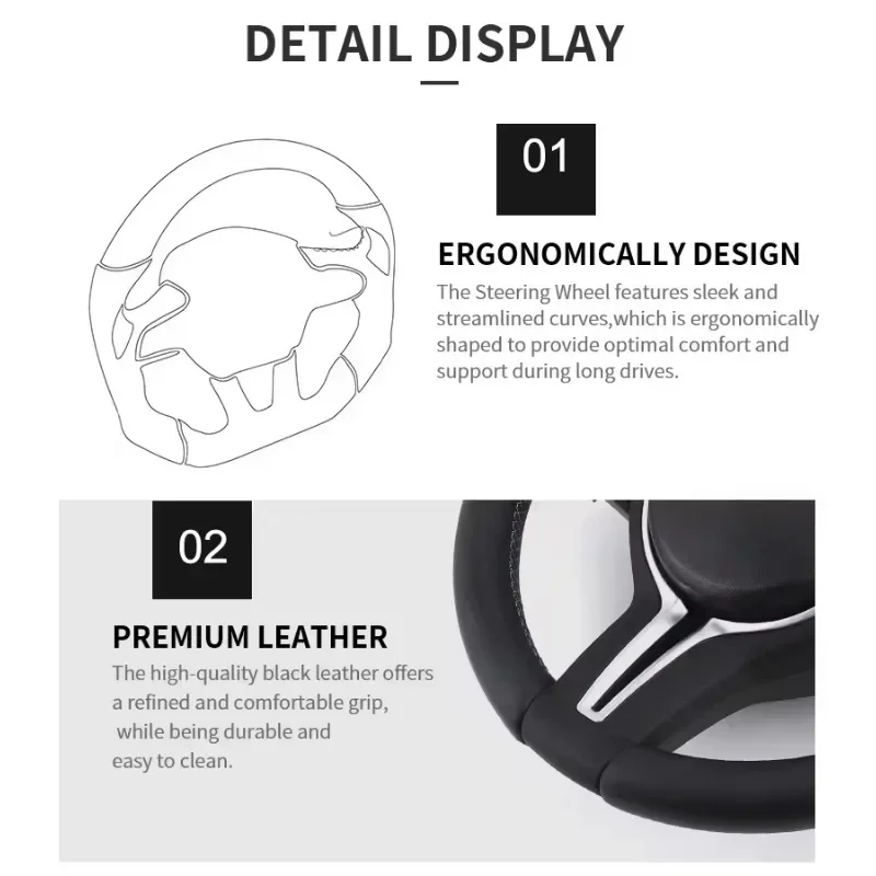 

【2025】LED Shift Light Carbon Fiber Steering Wheels Fit For BMW E90 E92 M3 E82 E90 E87 M3 M2 Customize Steering Wheels