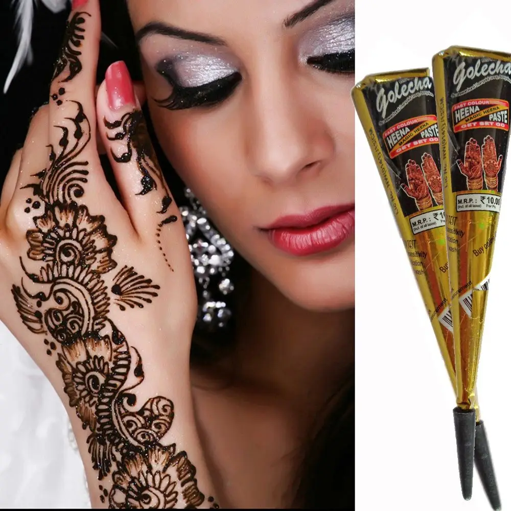 Natürliche Temporäre Flash Tattoo Paste Schwarz Henna Für DIY Tattoo Aufkleber Körperbemalung Tattoo Creme Indische Hochzeit Henna Tattoo Vergangenheit