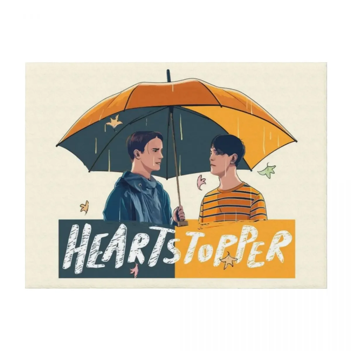 

Heartstopper - Nick & Charlie Umbrella Scene Vectorized Throw Blanket Thin warm winter Extra Large Throw For Sofa Thin Blankets